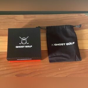 Empty Ghost Golf Black And Red Gift Box + Black Bag 5x5x2”